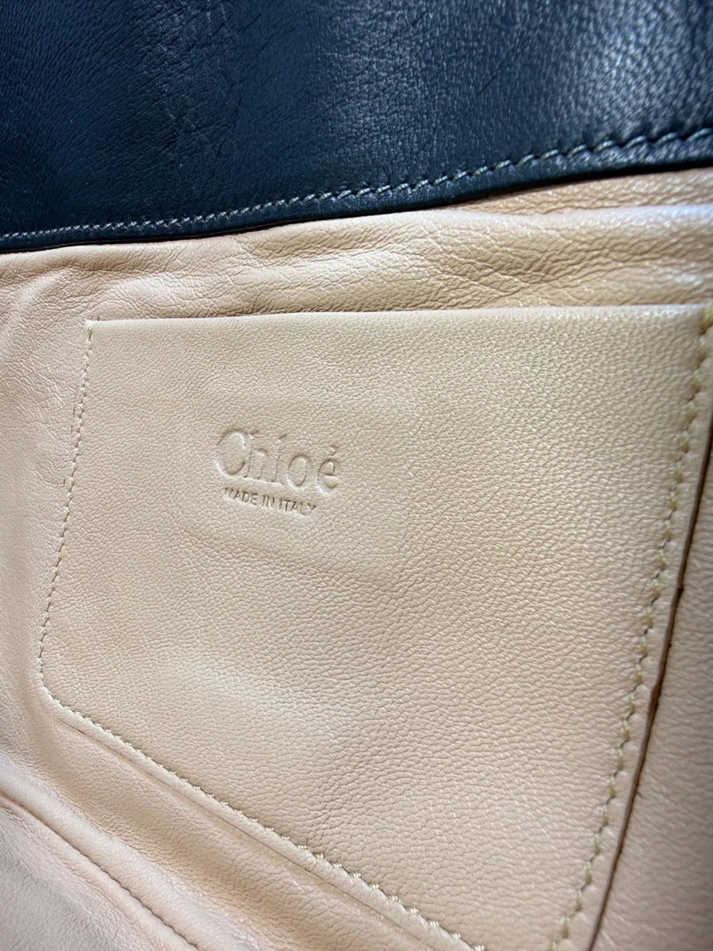 Chloé Gray Lizard-Embossed Leather Clutch with Gold Turnlock